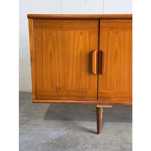 Wood Teak Credenza Sideboard Large Wooden Storage Console Mid-Century Modern 1960s For Sale - Image 7 of 10