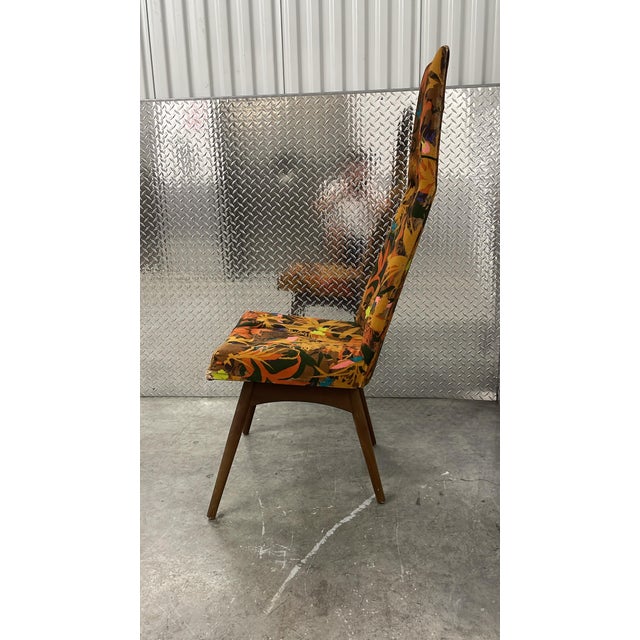 1960s 1960s Attributed to Adrian Pearsall High Back Slim-Jim Chairs Model 2051c for Craft Associates Set of 5 For Sale - Image 5 of 11