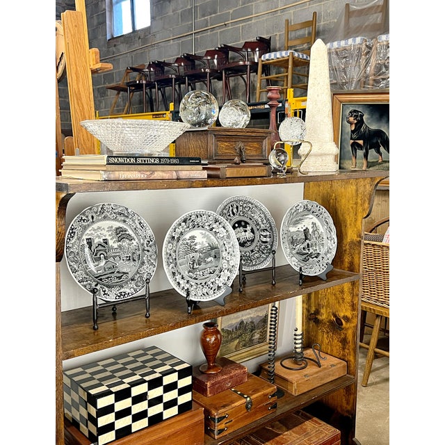 Set of 4 Vintage Spode Black and White 10.5" Decorative Dinner Plates. The Archive Collection. For Sale - Image 12 of 12