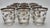 1950s 12 Hollywood Regency Silver Overlay Old Fashioned Glasses, Atomic Dot Barware For Sale - Image 4 of 12