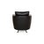 Sesame Leather Armchair in Black from FSM For Sale - Image 13 of 15