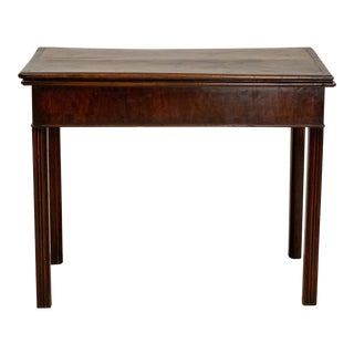 18th Century English Mahogany Game Table For Sale