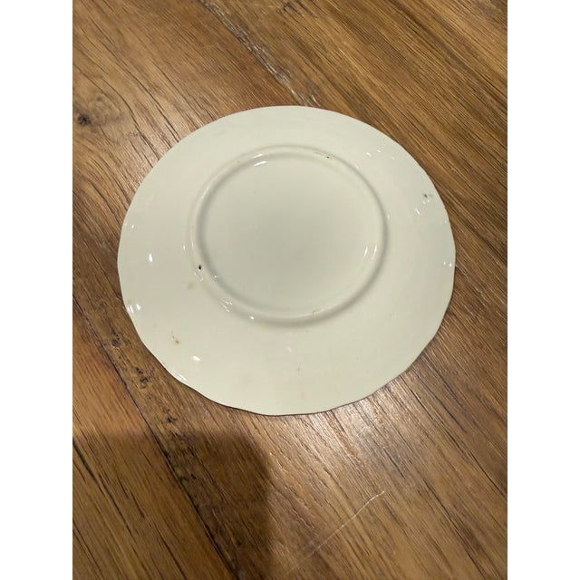 1950s Vintage Blue Ridge Southern Potteries Hand-Painted "Crab Apple" Bread & Butter Plate - Brown Rim Variant For Sale - Image 5 of 6