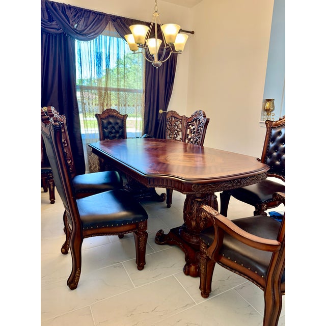 Acme Attributed Vendome Double Pedestal Dining Table For Sale In Tampa - Image 6 of 18
