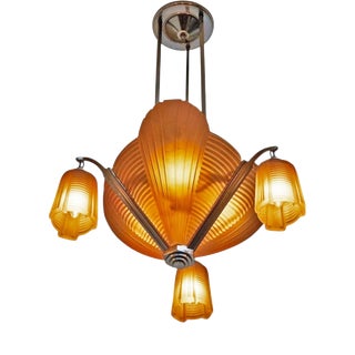 Art Deco Chandelier from Atelier Petitot, France, 1930s For Sale