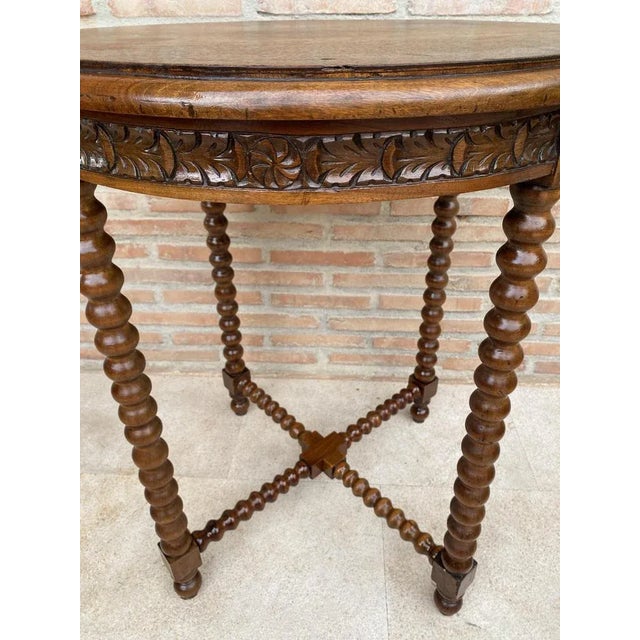 1900 - 1909 French Barley Table with Lentil Legs, Late 19th Century For Sale - Image 5 of 11