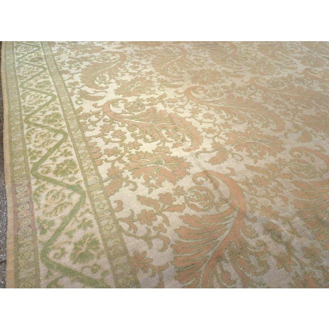 Arts & Crafts Galerie Shabab Collection Mid-20th Century Spanish Cuenca Room Size Carpet For Sale - Image 3 of 8