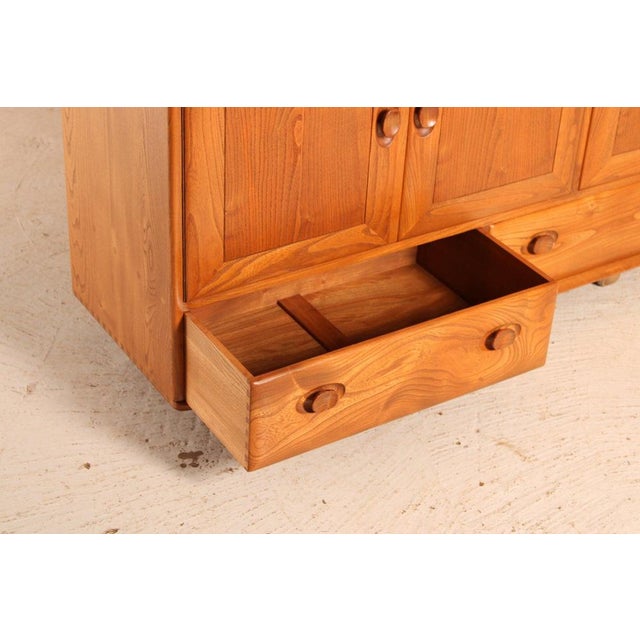 Mid-Century Modern Windsor Elm Sideboard on Casters from Ercol, 1960s For Sale - Image 11 of 12