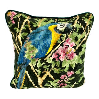 Vintage Parrot Design Pillow For Sale