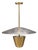 Edward Wormley Attr., Large Perforated Chandelier, Brass, Lacquered Metal, Usa, 1950s For Sale