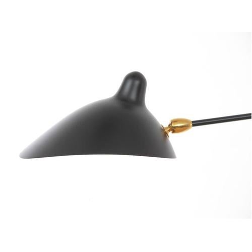 Not Yet Made - Made To Order Mid-Century Modern Black One Stright Arm Two Swivels Wall Lamp by Serge Mouille For Sale - Image 5 of 10