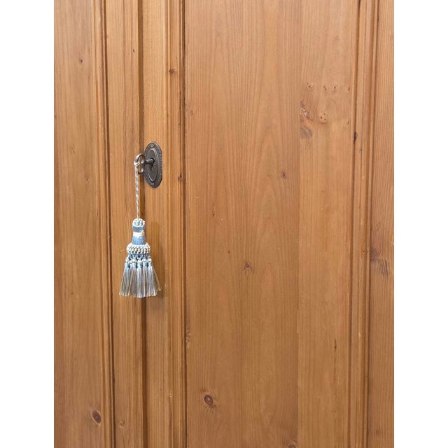 Wood Vintage German Natural Pine Tall Cabinet Cupboard For Sale - Image 7 of 17