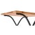 Brown Michael Taylor Style Petite Parquet Oa Side Tables With Iron X Base Swag Legs For Sale - Image 8 of 10