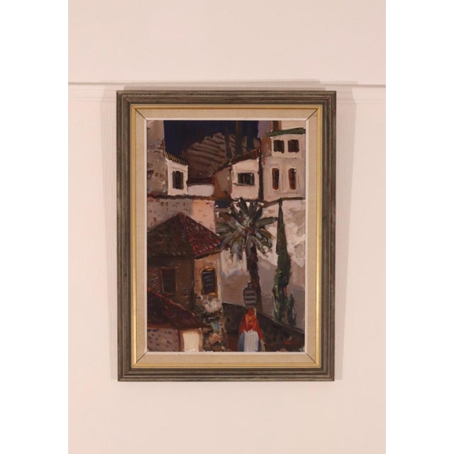 Original Swedish Oil on Canvas – “Southern Street” by Eric Lo – Signed & Framed – 80 × 60 cm (31.5" × 23.6") A vivid urban...