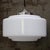 Philips Vintage Art Deco White Opaline Glass Pendant Lamp from Philips For Sale - Image 4 of 9