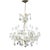 Crystal & Glass Crystal Arm 12-Light Chandelier C1940 For Sale