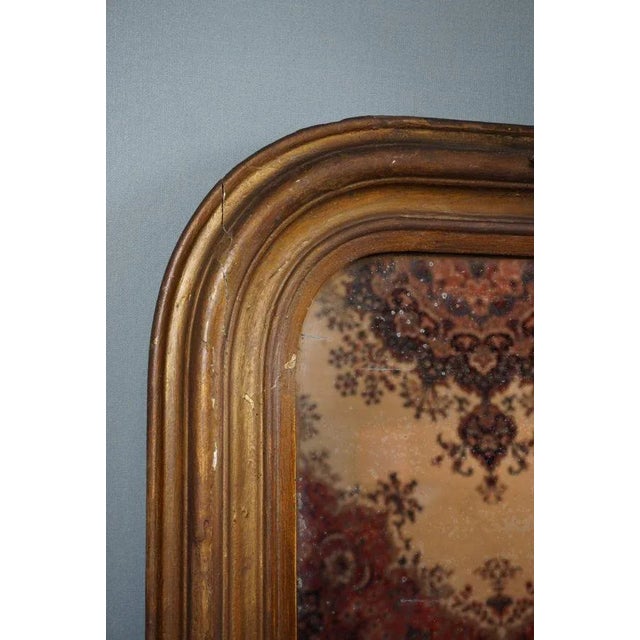 Large Antique French Fireplace Mirror with Ornament For Sale - Image 4 of 13