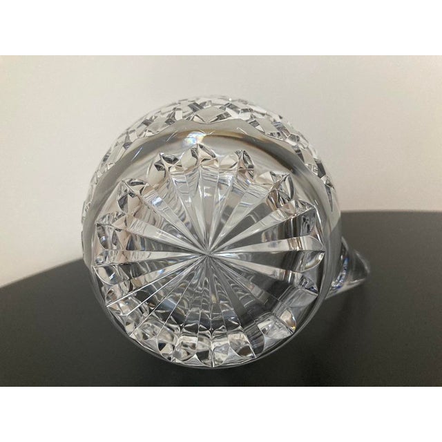 Early 20th Century Galway Irish Water Crystal Pitcher Blown Glass Design For Sale - Image 9 of 18
