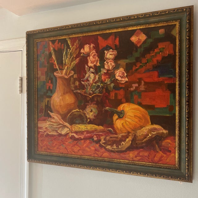 2000s Still Life Oil Painting on Canvas Framed by Liviu Hancu For Sale - Image 4 of 8