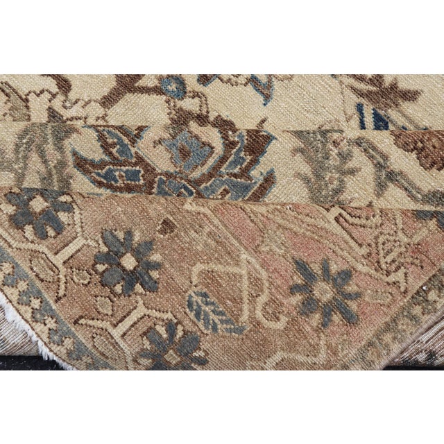 Antique Persian Bakhtiari Rug With Ivory Field and Figural Garden Design For Sale - Image 14 of 15
