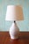 Mid-Century Modern 1960s Gordon and Jane Martz M197 Lamp for Marshall Studios White Wavy Tan Stripes 30" For Sale - Image 3 of 9