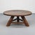 Large Round Vintage Brutalist Rustic Farmhouse Coffee Table from Oak For Sale - Image 9 of 9