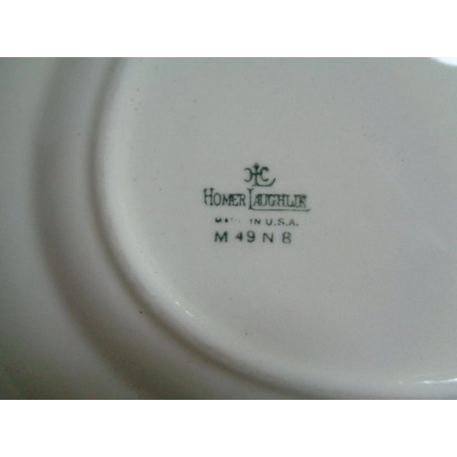 Traditional 1930s Homer Laughlin Floral Oval Platter With Scalloped Edges For Sale - Image 3 of 4