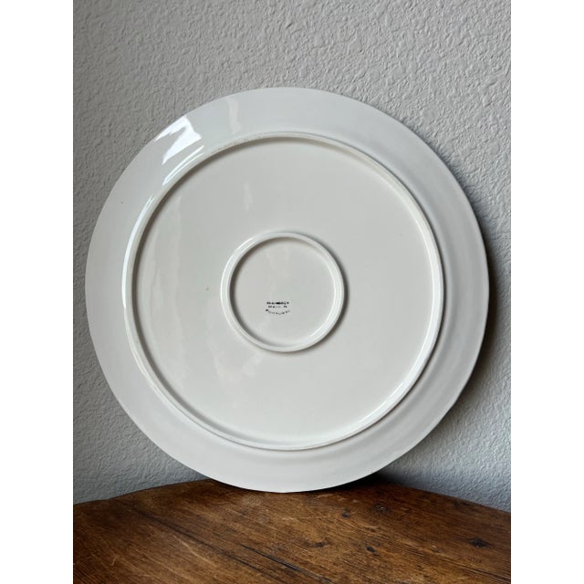 Alcobaca pottery Cake Plate 13” Made in Portugal With leaf design 13” diameter and 0.75” height No chips nor cracks. Some...