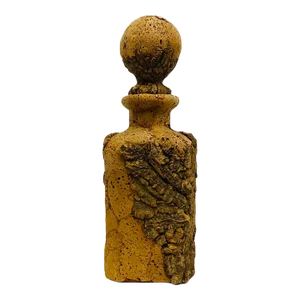 Vintage Italian Cork, Wood and Glass Decanter