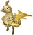 Rare and stunning antique incense burner three-footed bird figurine accent. Showcasing a meticulously hand-hammered solid...