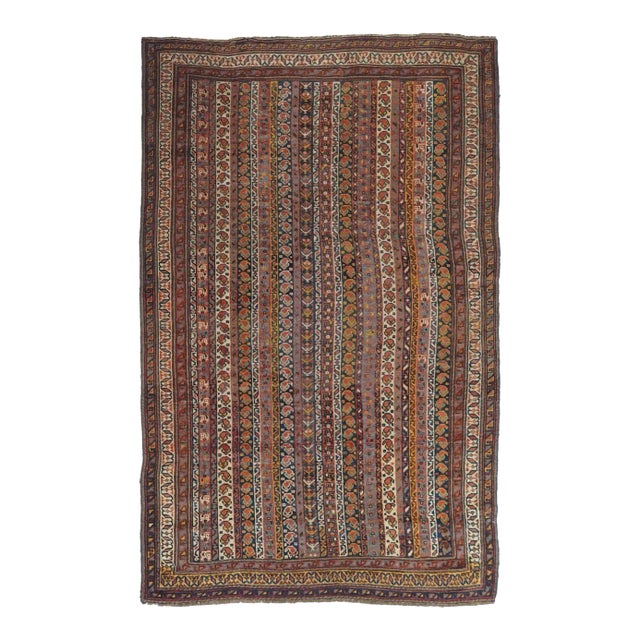 Antique Afshar Rug 4'0'' x 6'2'' For Sale