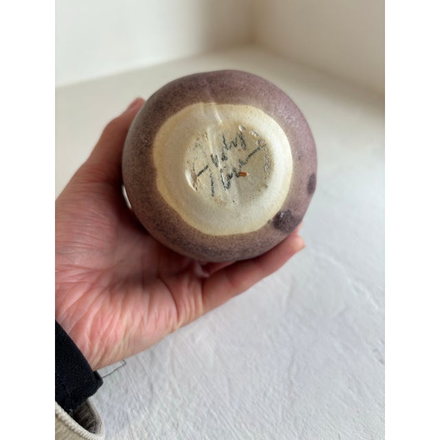 Mauve Brown Studio Ceramic Vessel For Sale - Image 4 of 4