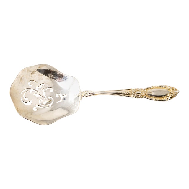 Mid 20th Century Sterling Silver Serving Spoon For Sale