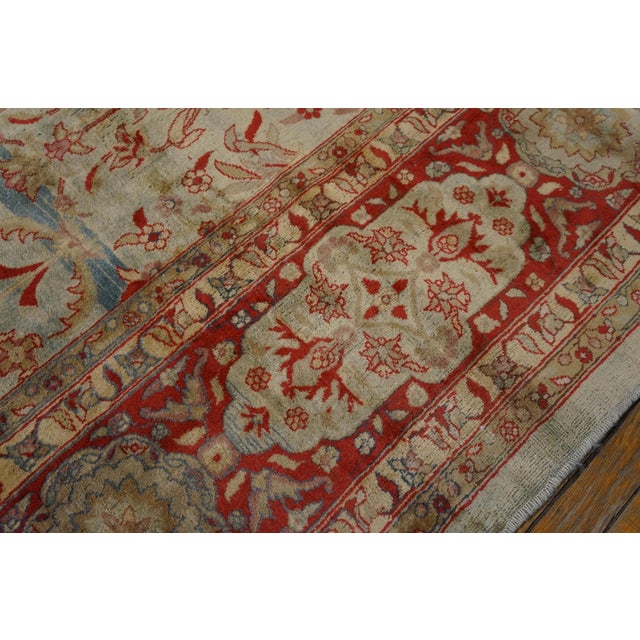 Fantastic Blue Color With Special Full Flower Patters Antique Indian Lahore Rug For Sale - Image 4 of 12