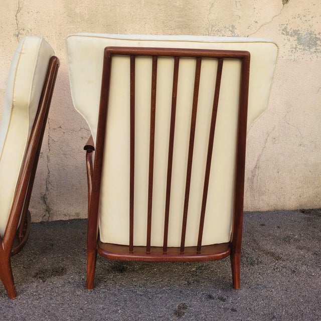 Set of Lounge Chairs in the style of G Scapinelli For Sale - Image 9 of 13