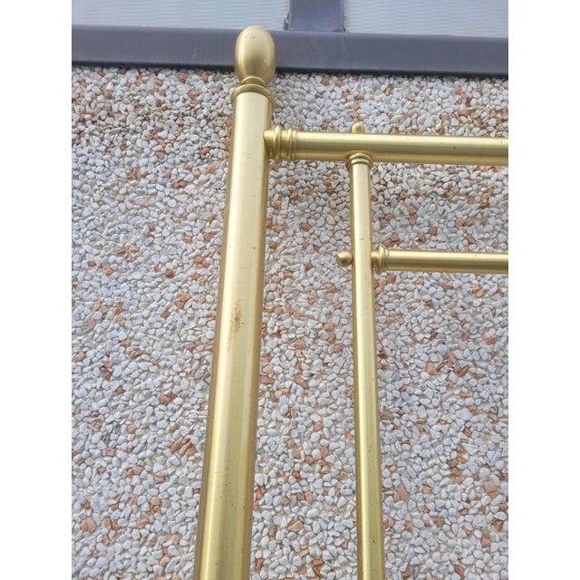 Metal Vintage Gilt Brass Headboard, 1970s For Sale - Image 7 of 12