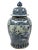 This gorgeous 35 inch high large blue and white porcelain jar is adorned with beautifully hand painted landscape and...