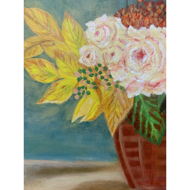 "Bittersweet" Contemporary Impressionist Style Floral Still Life Acrylic Painting For Sale - Image 4 of 8