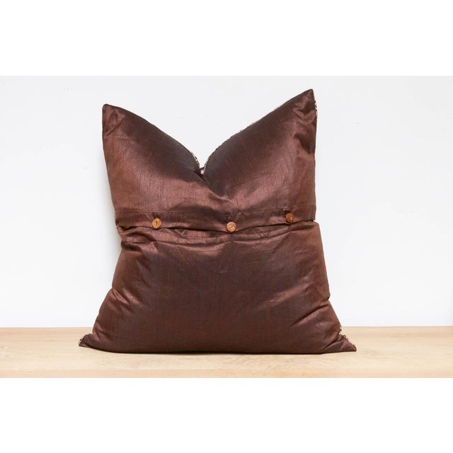 Kobicha Festive Silk Euro Pillow Cover For Sale In Los Angeles - Image 6 of 7
