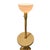 Restored Rattan & Mahogany Hourglass Side Table Torchiere Floor Lamp For Sale - Image 4 of 8