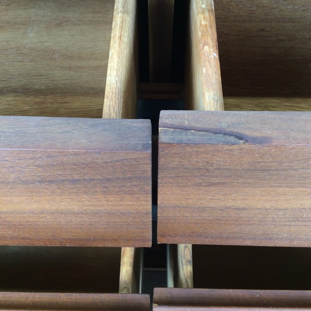 Mid Century Modern Six Drawer Walnut Lowboy Dresser For Sale - Image 15 of 17