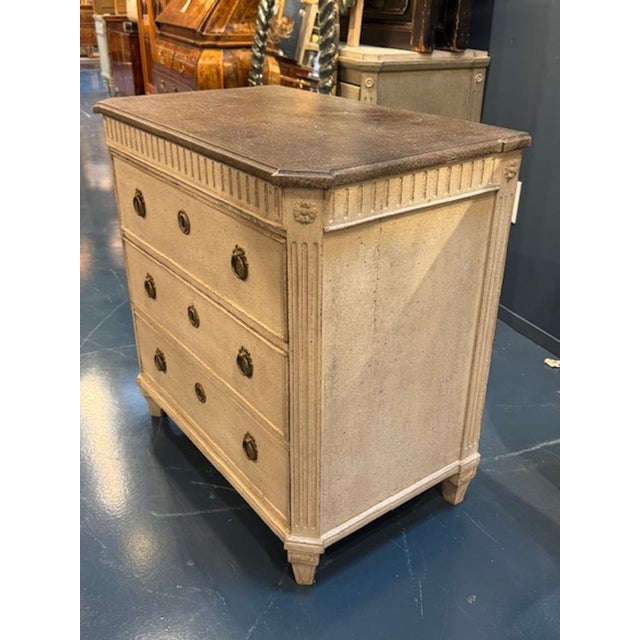 Traditional Vintage Swedish Painted Chest For Sale - Image 3 of 6