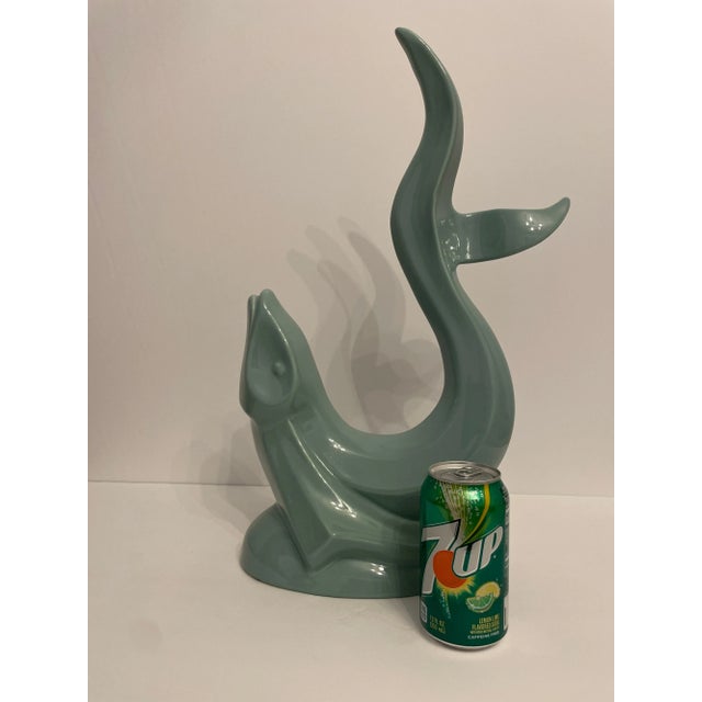 Vintage Haeger Aqua Green Ceramic Flying Fish Statue For Sale In New York - Image 6 of 13