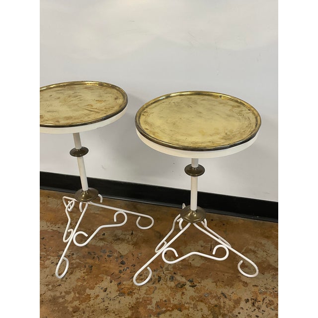 Mid-Century Modern Pair of Mid-Century European Martini Tables, 1940s For Sale - Image 3 of 18