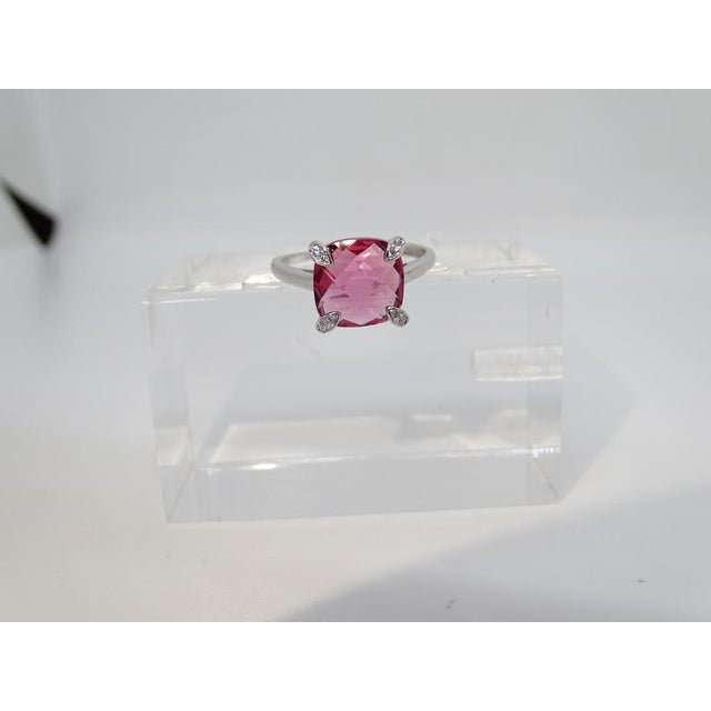 21st Century Solitaire Ring in Ruby ​​Root and Zircons and 925 Sterling Silver, Italy, 2010s For Sale - Image 15 of 18