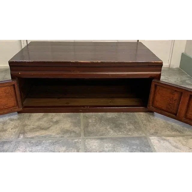 1900s Chinese Red and Black Lacquered 4-Part Storage Cabinet For Sale - Image 10 of 13