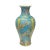 Chinoiserie Chinese Porcelain Blue Base Fengshui Animals Graphic Decor Vase For Sale - Image 3 of 11