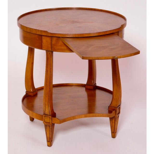 Wood W. A. Berkey & J. Widdicomb 2 Tier Cherry Wood Side Table For Sale - Image 7 of 12