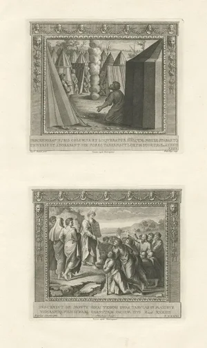 Pozzi, Religious Illustration Depicting Moses Descending from Mount Sinai, 1850, Print