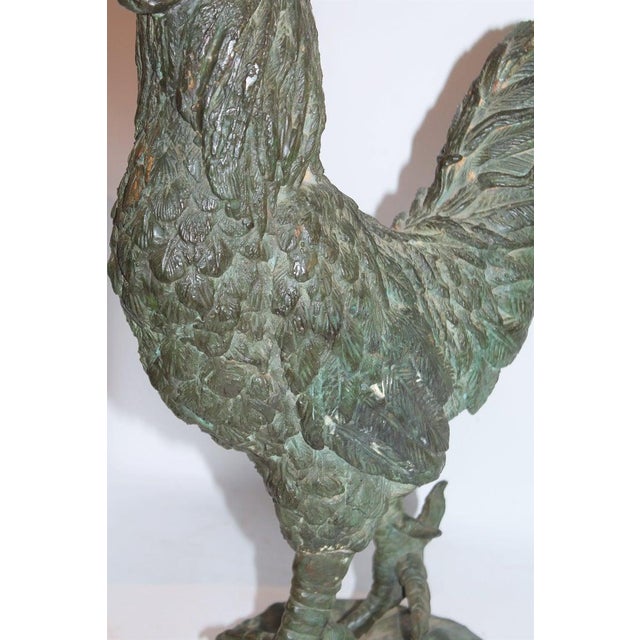 Early 20thc Bronze Rooster Sculpture For Sale - Image 10 of 10